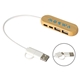 a group of bamboo dual port usb type - c hub
