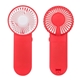 aerial view a red swirl portable battery - operated fan, image 1 of 2