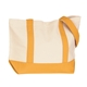 aerial view a yellow the duck medium cotton snap tote bag - 20 x 13, image 1 of 4