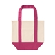 aerial view a pink mini tj canvas tote bag, image 1 of 7