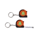 aerial view a orange mini grip 3.25 tape measure keychain domestic, image 1 of 2