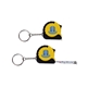 aerial view a yellow mini grip 3.25 tape measure keychain domestic, image 1 of 2