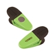 aerial view a green-lime multi - color custom promotional jumbo magnetic memo paper clip, image 1 of 2
