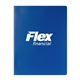 aerial view a blue-reflex folder with writing pad, image 1 of 4