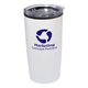 aerial view a white 20 oz sovereign insulated viking vacuum tumbler 20 oz., image 1 of 2