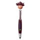 aerial view a burgundy moptoppers multicultural screen cleaner with stylus pen, image 1 of 6