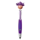 aerial view a purple moptoppers multicultural screen cleaner with stylus pen, image 1 of 6