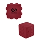 aerial view a burgundy push pop bubble cube fidget sensory toy, image 1 of 4