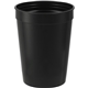aerial view a black 12 oz custom solid stadium cup, image 1 of 3