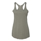 aerial view a venetian grey next level womens triblend racerback tank, image 1 of 3
