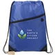 aerial view a royal robin rpet drawstring bag, image 1 of 2