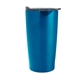aerial view a metallic light blue with charcoal lid 20 oz himalayan recycled tumbler, image 1 of 2