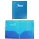 a light blue 8.5 x 11 2 vinyl pocket folders with card slot