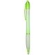 Promotional Groove Retractable Ball Point Pen with White Rubber Grip