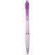 Promotional Groove Retractable Ball Point Pen with White Rubber Grip