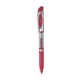 a red/silver/red ink pentel energel deluxe liquid gel pen (medium)