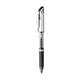 a black/silver/black ink pentel energel deluxe liquid gel pen (medium)