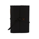 aerial view a black leather leather & light rust linen accent linen accent cooper large journal, image 1 of 2