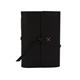 aerial view a black leather leather & fuchsia linen accent linen accent cooper large journal, image 1 of 2