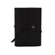 aerial view a black leather leather & white linen accent linen accent cooper large journal, image 1 of 2