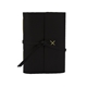 aerial view a black leather leather & lemon linen accent linen accent cooper large journal, image 1 of 2