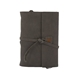 aerial view a slate gray leather leather & light rust linen accent linen accent cooper large journal, image 1 of 2