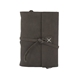 a slate gray leather leather & white linen accent linen accent cooper large journal
