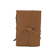 aerial view a tan leather leather & royal blue linen accent linen accent cooper large journal, image 1 of 2