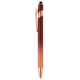 aerial view a burgundy 7421 ellipse ombre rose gold stylus pen, image 1 of 2