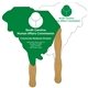 Promotional South Carolina State Shape Digital Hand Fan (2 Sides)- Paper Products
