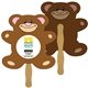 Promotional Teddy Bear Recycled Stock Shaped Hand Fan - Paper Products