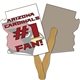 Promotional Arizona State Shape Recycled Stock Fan - Paper Products