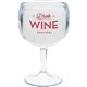 a clear 3 oz plastic wine goblet sampler