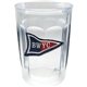 a clear 14 oz thermal dual walled tumbler - embroidered emblem