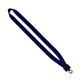 Promotional 3/4 Smooth Nylon Lanyard with Plastic Clamshell O - Ring