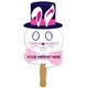 a white bunny on a stick - paper products