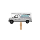 a white moving truck hand fan - paper products