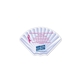 a white shell shaped hand fan without a stick - paper products