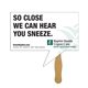 a white thought caption sandwiched hand fan full color - paper products