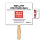 a white rectangle coupon hand fan - paper products