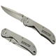 aerial view a stainless edc stainless steel folding knife, image 1 of 5