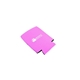 aerial view a pink silkscreened neoprene can cooler, image 1 of 2