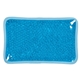 aerial view a light blue plush gel beads hot / cold pack, image 1 of 2