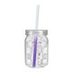 Promotional 24 oz Plastic Mason Jar With Mood Straw