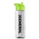 a clear bottle & lime green lid the guzzler - 32 oz transparent bottle with flip straw lid