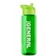 a transparent green bottle & lime green lid the guzzler - 32 oz transparent bottle with flip straw lid