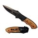 Promotional Black Blade Wood Handle Pocket Knife