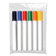 Promotional Six Pack of Chisel tip dry erase markers in Plastic pouch - USA Made