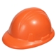 aerial view a orange safety hat stress reliever, image 1 of 2