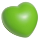 aerial view a lime green heart squeezie stress ball reliever, image 1 of 2